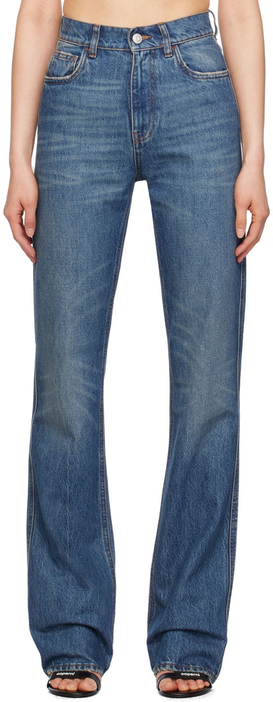 Дънки Coperni Coperni Straight Leg Jeans Синьо | COPP78252