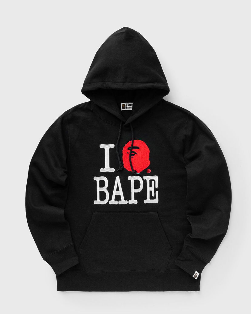 Суитчър BAPE I LOVE BAPE Hoodie Black Черно | 001PPK801005MBLK