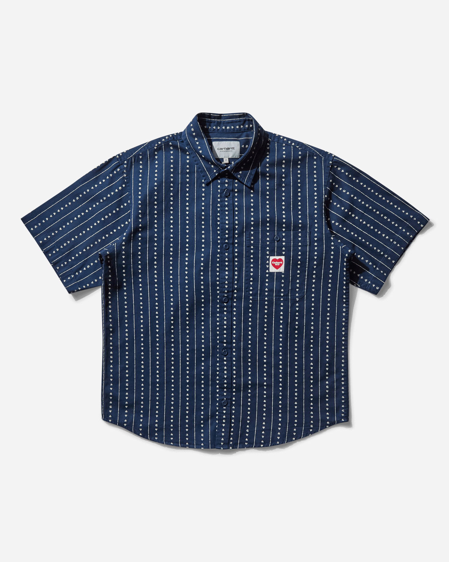 Риза Carhartt WIP Drewe Short Sleeve Button-Down Shirt Синьо | I034537 2RUXX, 0