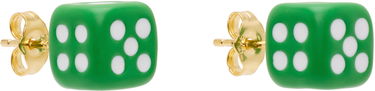 Обеци VEERT VEERT 'The Enamel Dice' Earrings Зелено | OR03GREEN, 1