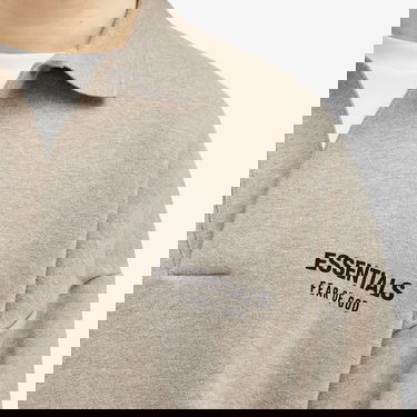 Суитчър Fear of God Essentials Core Logo Fleece Polo Sweatshirt Сиво | 192HO244399F, 5