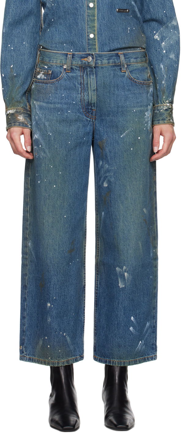 Дънки Helmut Lang Painted Wide Leg Jeans Синьо | O05DW202, 0