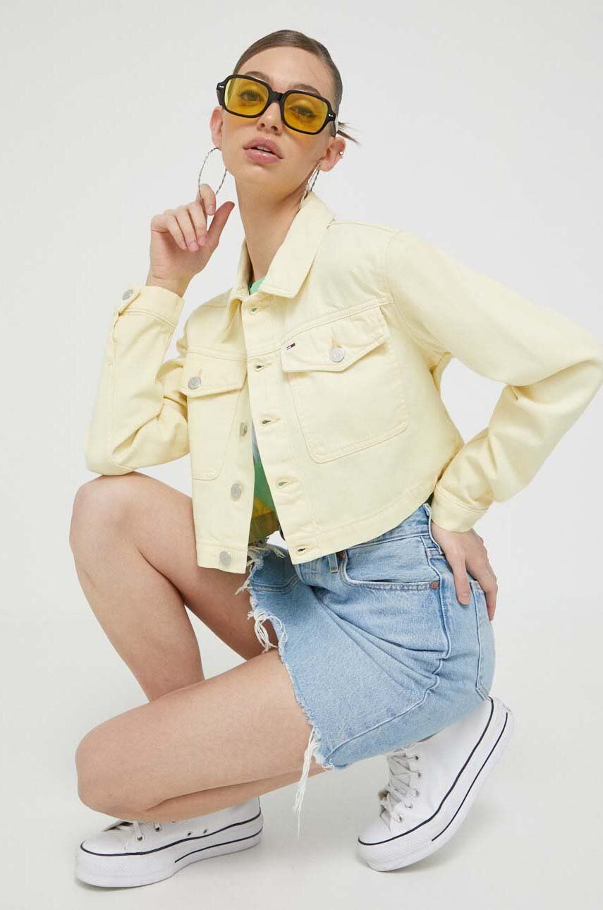 Яке Tommy Hilfiger Cropped Denim Jacket Жълто | DW0DW15666.PPYX, 0
