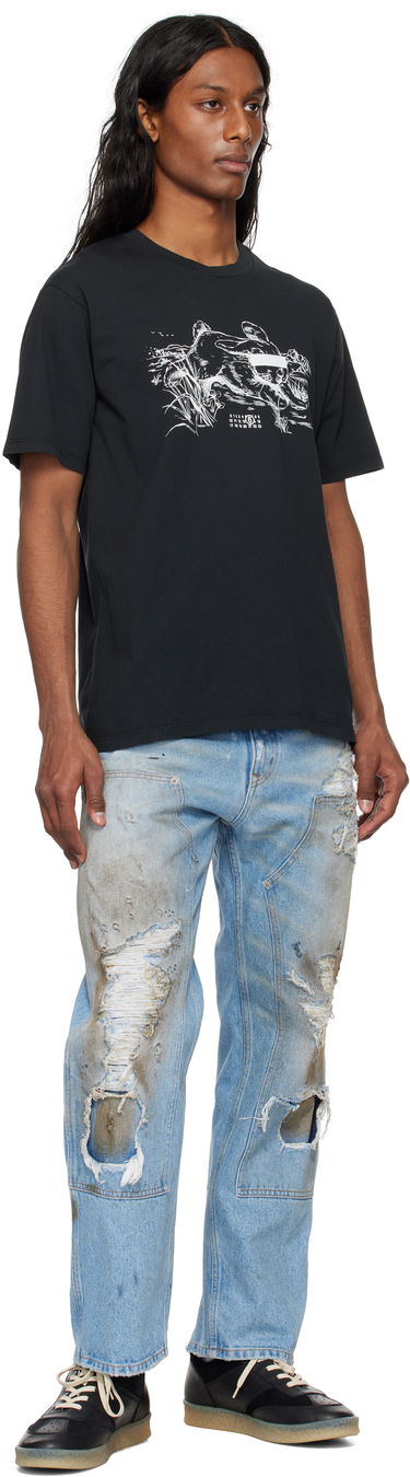 Дънки Maison Margiela MM6 Maison Margiela Distressed Carpenter Jeans Синьо | SH2LA0017 M30018, 3
