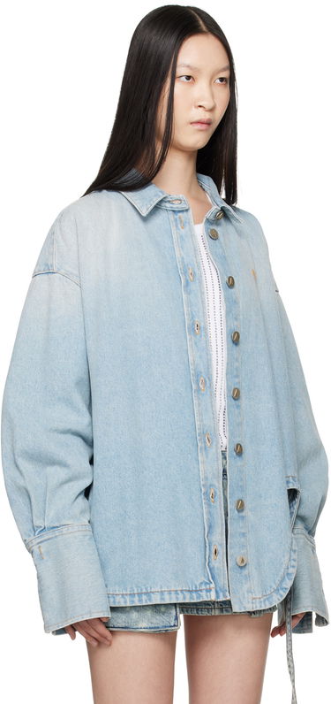 Риза The Attico Attico Oversized Denim Shirt Синьо | 247WCB68 D049, 1