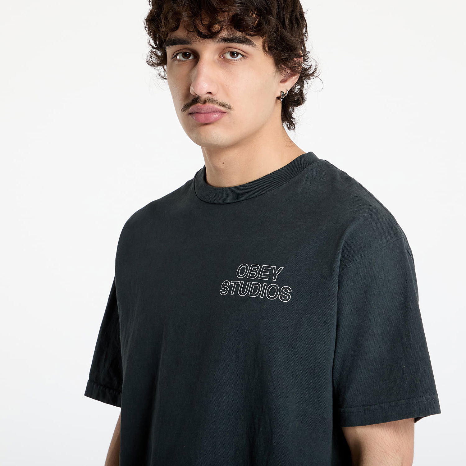 Тениска OBEY OBEY Studios Outline T-Shirt Черно | 167924095-PTB, 1