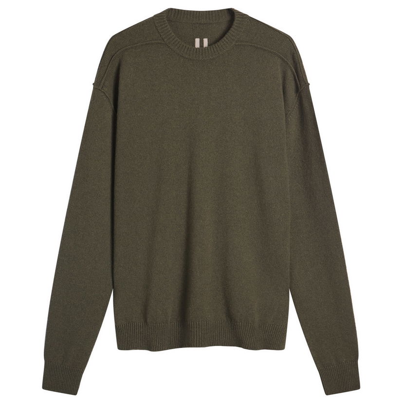 Пуловер Rick Owens Rick Owens Knit Crew Sweater Зелено | RU02E1684-WSBR-25