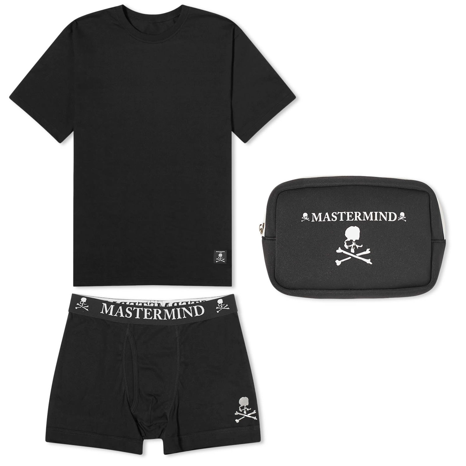 Тениска Mastermind WORLD T-Shirt & Boxer Shorts Set Черно | MW24S12-TR002-BKG, 0