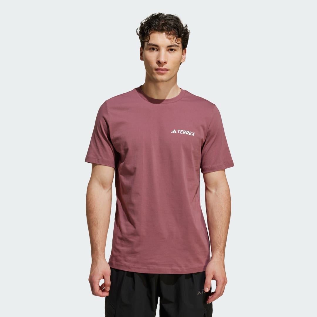 Тениска adidas Performance Terrex Graphic Tee Бургунди | JM0352, 0