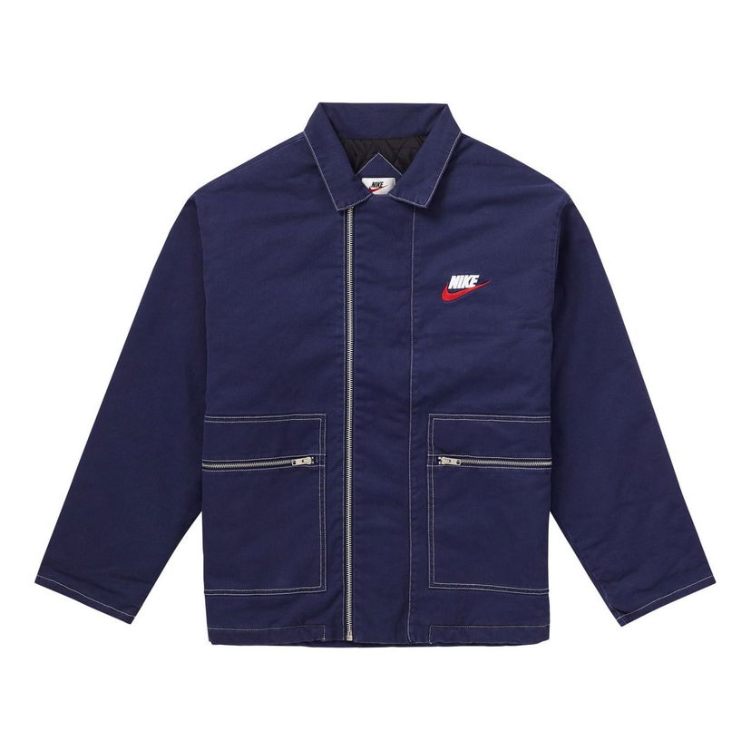 Яке Supreme Nike x Supreme Double Zip Quilted Work Jacket Синьо | SUP-FW18-534