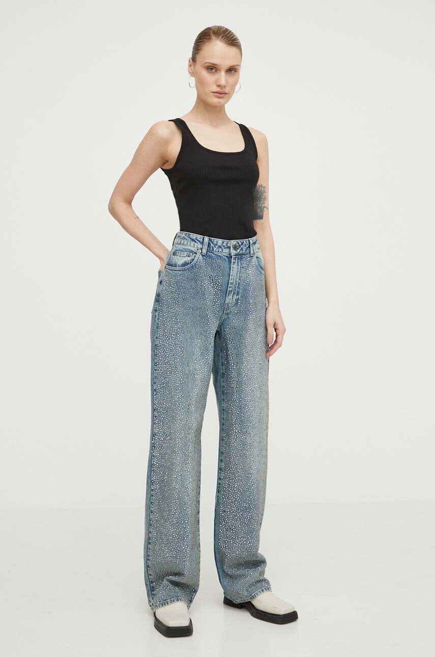 Потник Samsoe Samsoe Samsoe Samsoe SAAMANZA Ribbed Square Neck Tank Top Черно | F10000006, 1