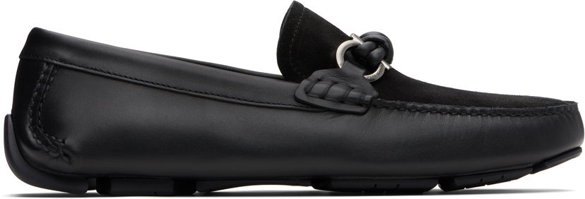 Кецове и обувки FERRAGAMO Gancini Buckle Driver Loafers Черно | 784296