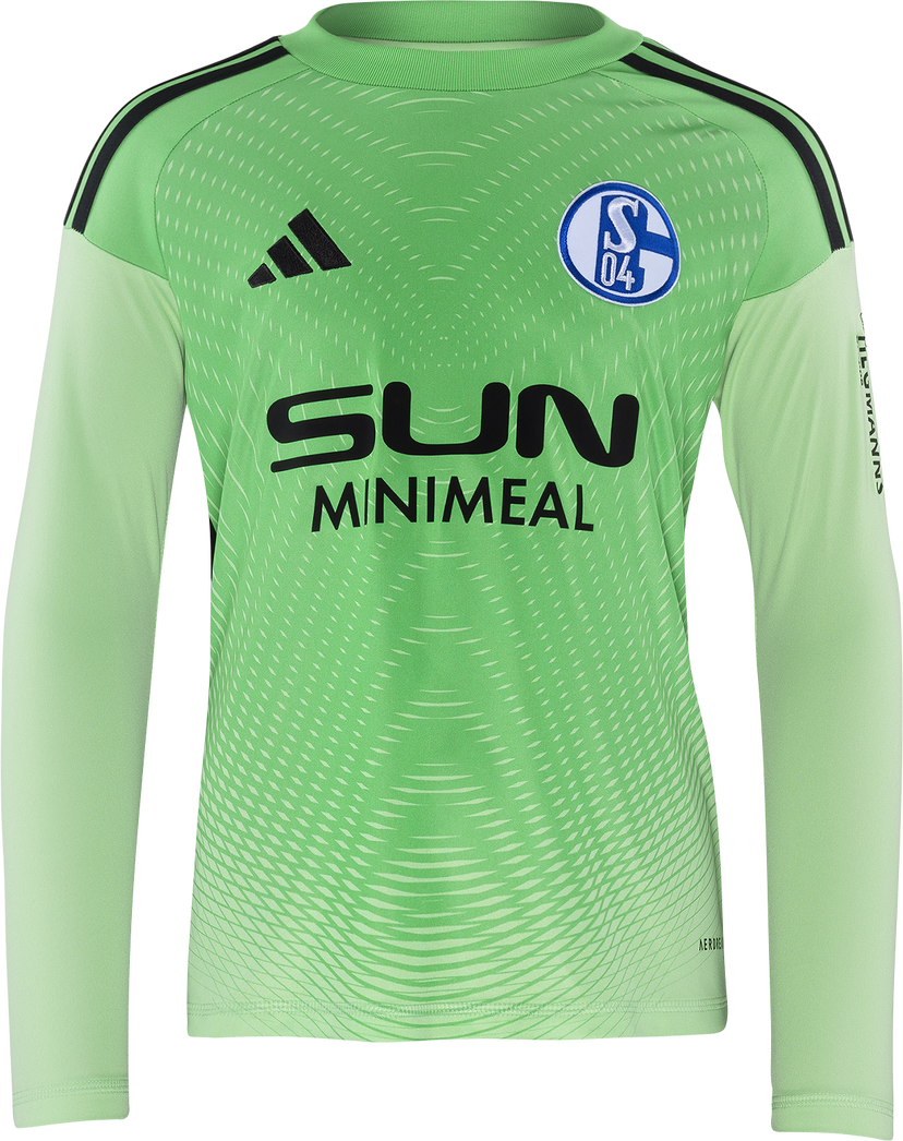 Фланелка adidas Originals FC Schalke 04 Goalkeeper Jersey 2025/26 Kids Long Sleeve Зелено | 6s04ji9730