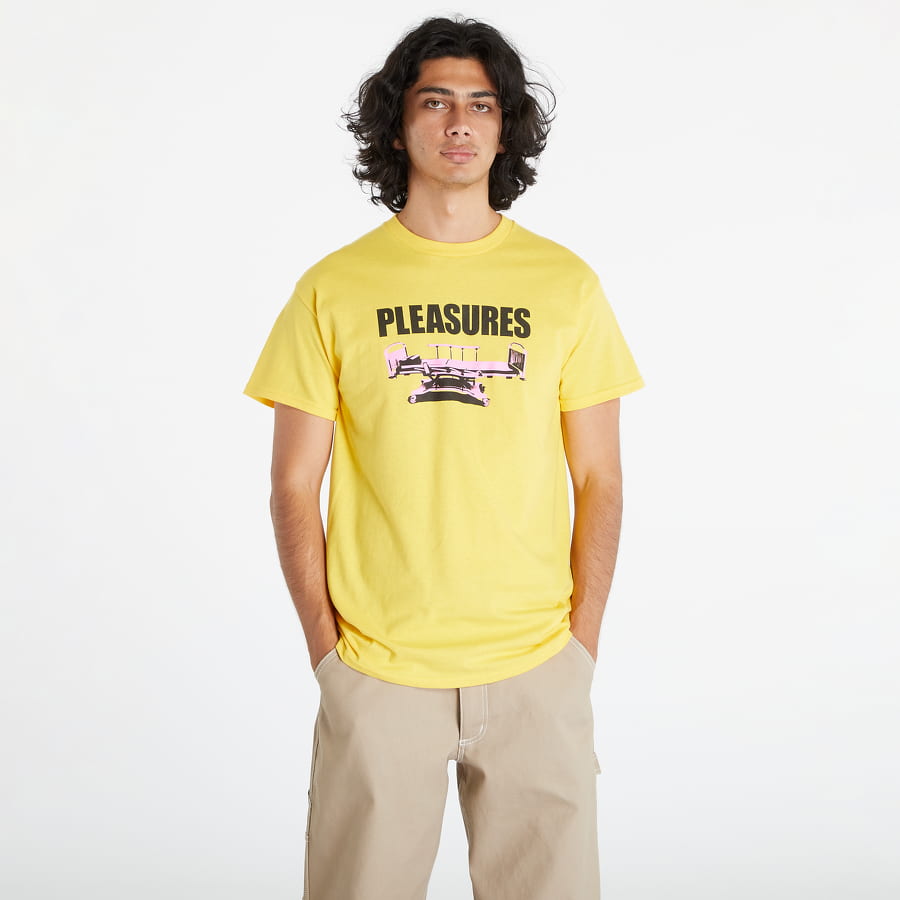 Тениска Pleasures s krátkým rukávem Bed Жълто | P23F048 YELLOW, 0