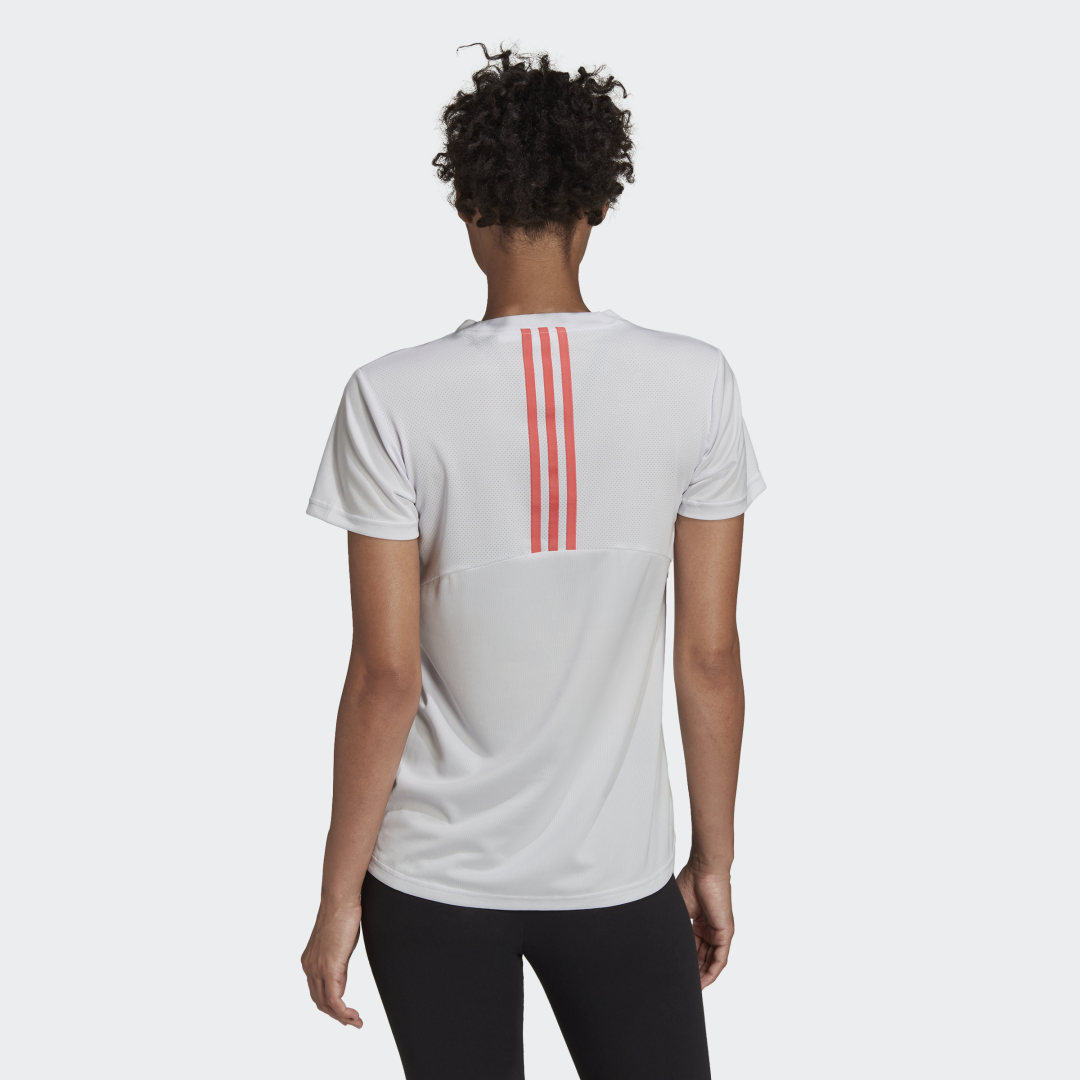 Тениска adidas Originals AEROREADY Designed 2 Move 3-Stripes Sport Tee Бяло | HD9379, 1