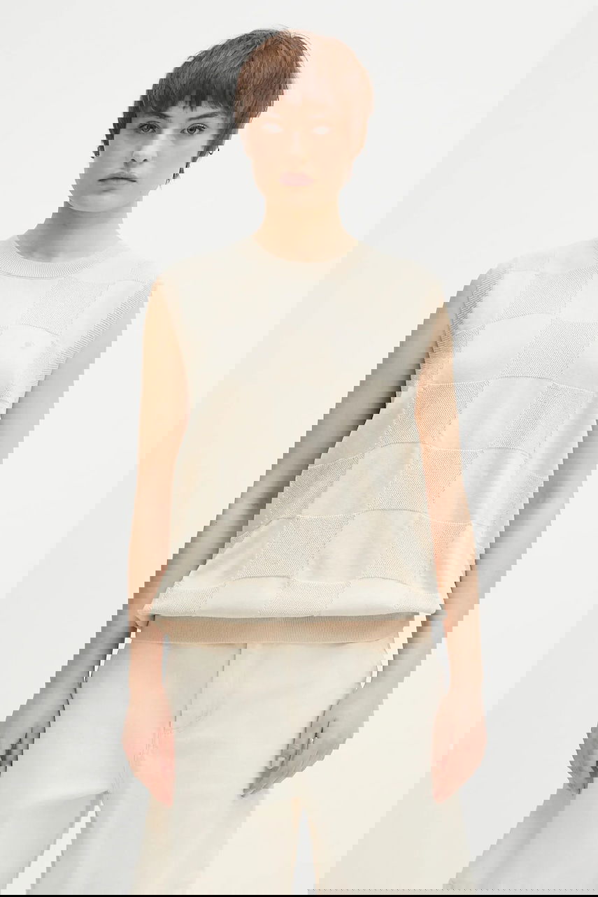 Пуловер Carhartt WIP Checker Vest Sweater Бежово | I034544.2LPXX, 0