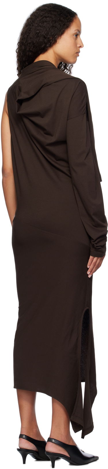 Pокля Courrèges Off Shoulder Midi Dress Кафяво | 424JRO486JS0175, 2