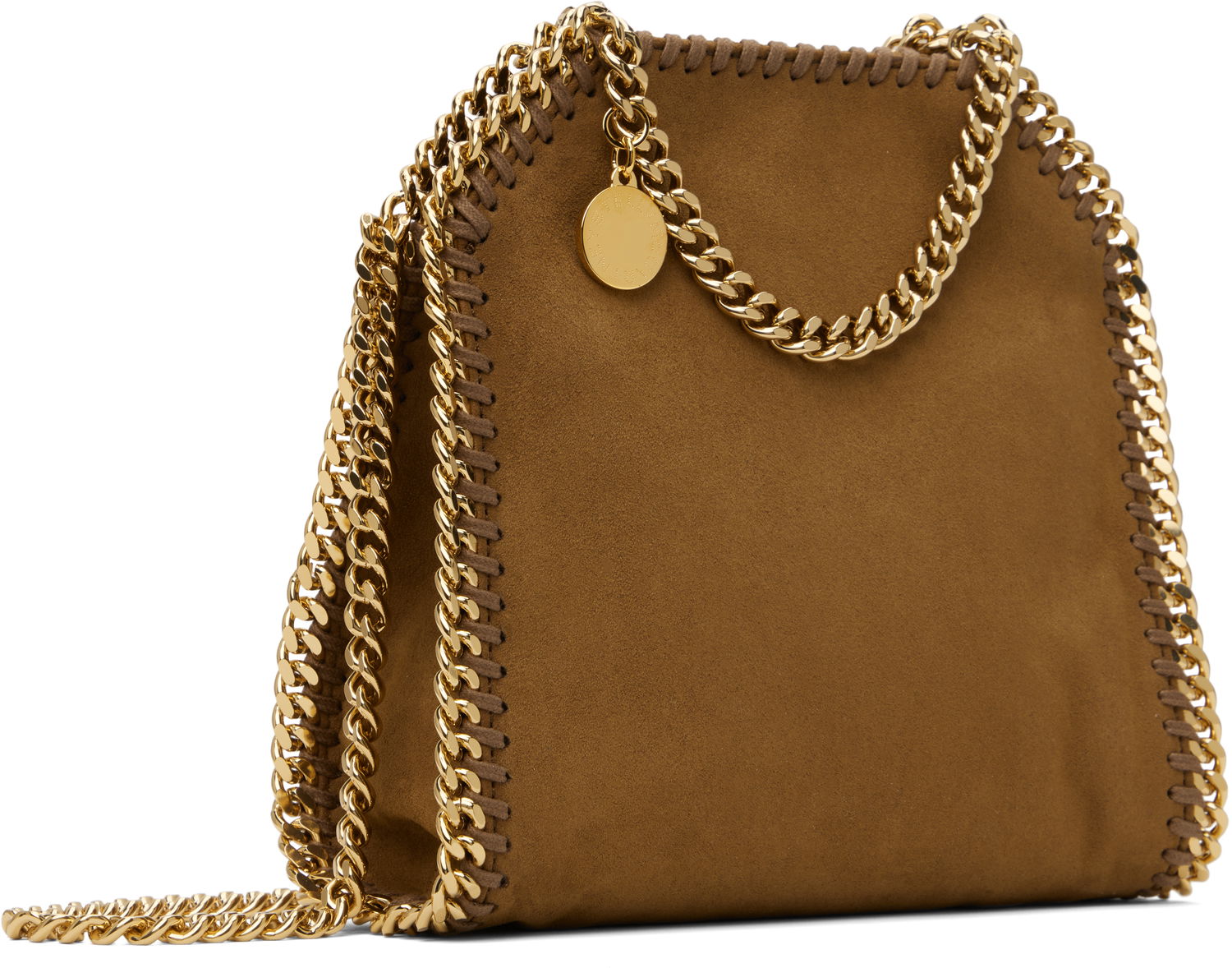 Дамска чанта Stella McCartney Stella McCartney Falabella Tiny Suede Chain Bag Кафяво | 391698WP0543, 1