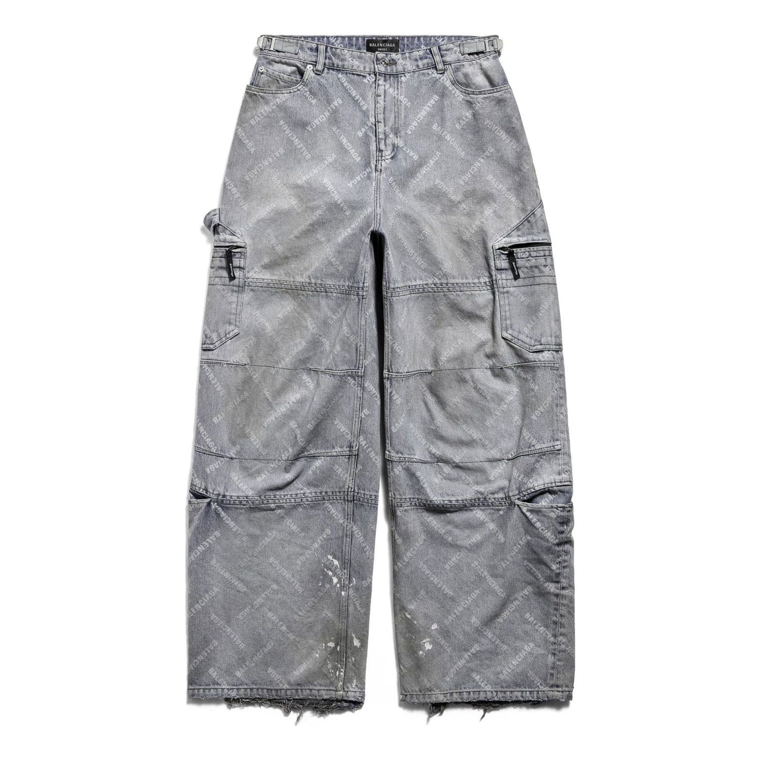 Карго панталони Balenciaga Diagonal Allover Cargo Pants Сиво | 767971TDW144979, 0