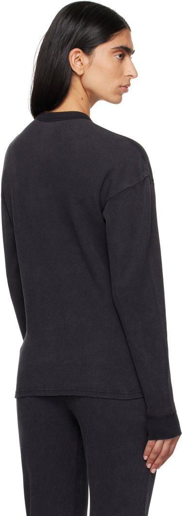 Пуловер Alexander Wang Alexander Wang Long Sleeve Waffle T-Shirt Черно | UC4221611W, 2