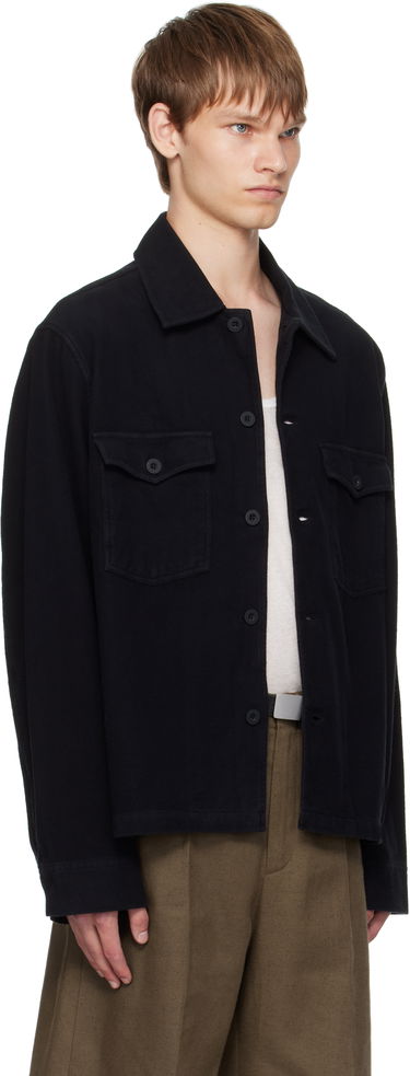 Яке OUR LEGACY Evening Overshirt Black Brushed Cotton Черно | M4201EBBC, 4