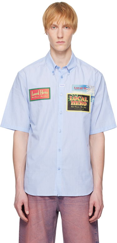 Риза Martine Rose Martine Rose Casual Shirt Синьо | 466WS15509, 0