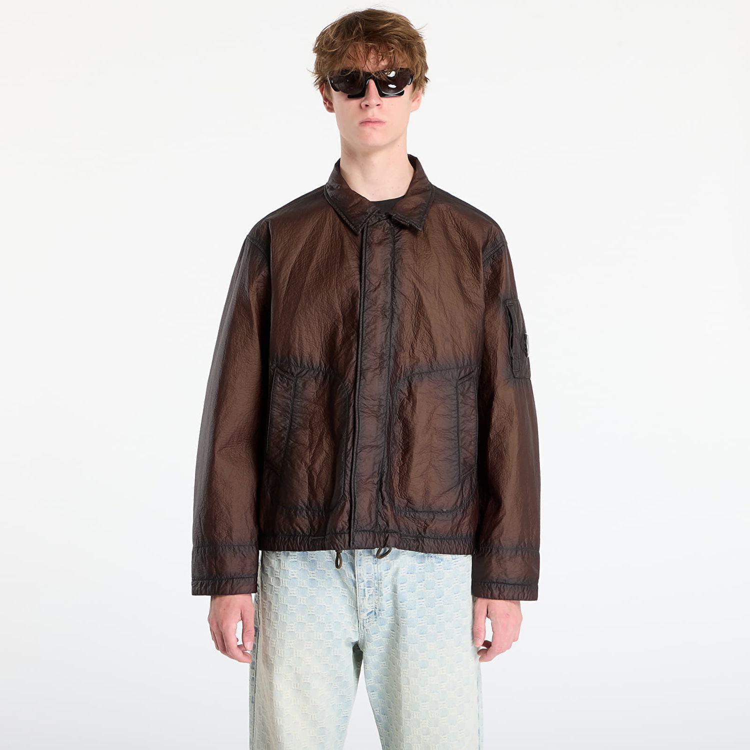 Яке C.P. Company Feltro Bi-Film Short Jacket Ivy Green Металик | 19CMOW221A110403G-683, 0