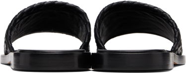 Кецове и обувки Bottega Veneta Bottega Veneta Elio Woven Leather Slides Черно | 838348V2ED01000, 1
