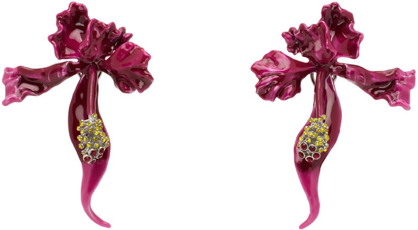 Обеци Marc Jacobs Marc Jacobs 'The Future Floral' Earrings Лилаво | 2S4JER001J07