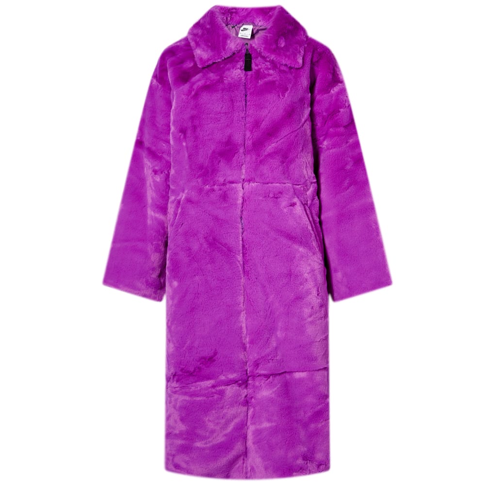 Палта Nike Faux Fur Swoosh Jacket Лилаво | DQ6838-551, 0