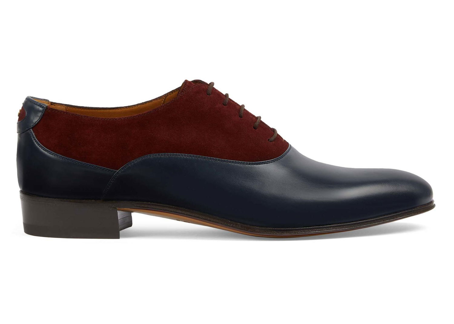 Кецове и обувки Gucci Double G Panelled Lace-up Shoes Brown Blue Черно | 719741 06F50 4052, 0