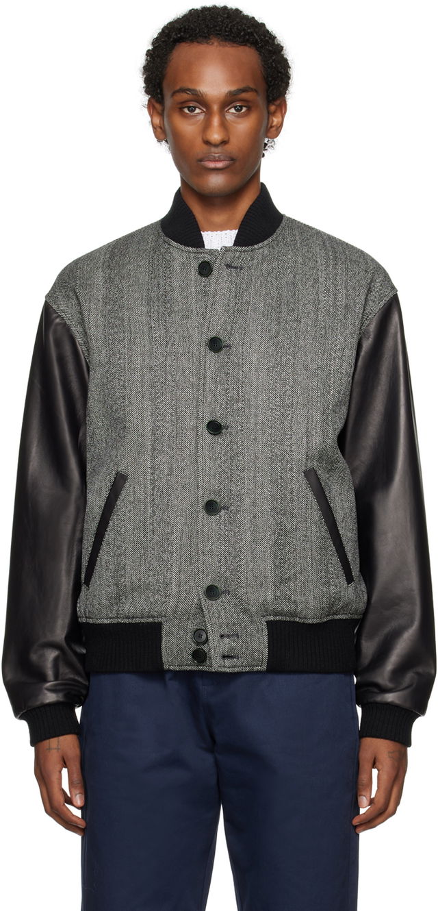 Paneled Bomber Jacket