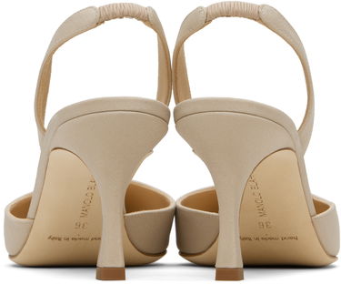 Аксесоари Manolo Blahnik Manolo Blahnik Carolyne 70 Slingback Heeled Sandals Бежово | 225-1891, 1