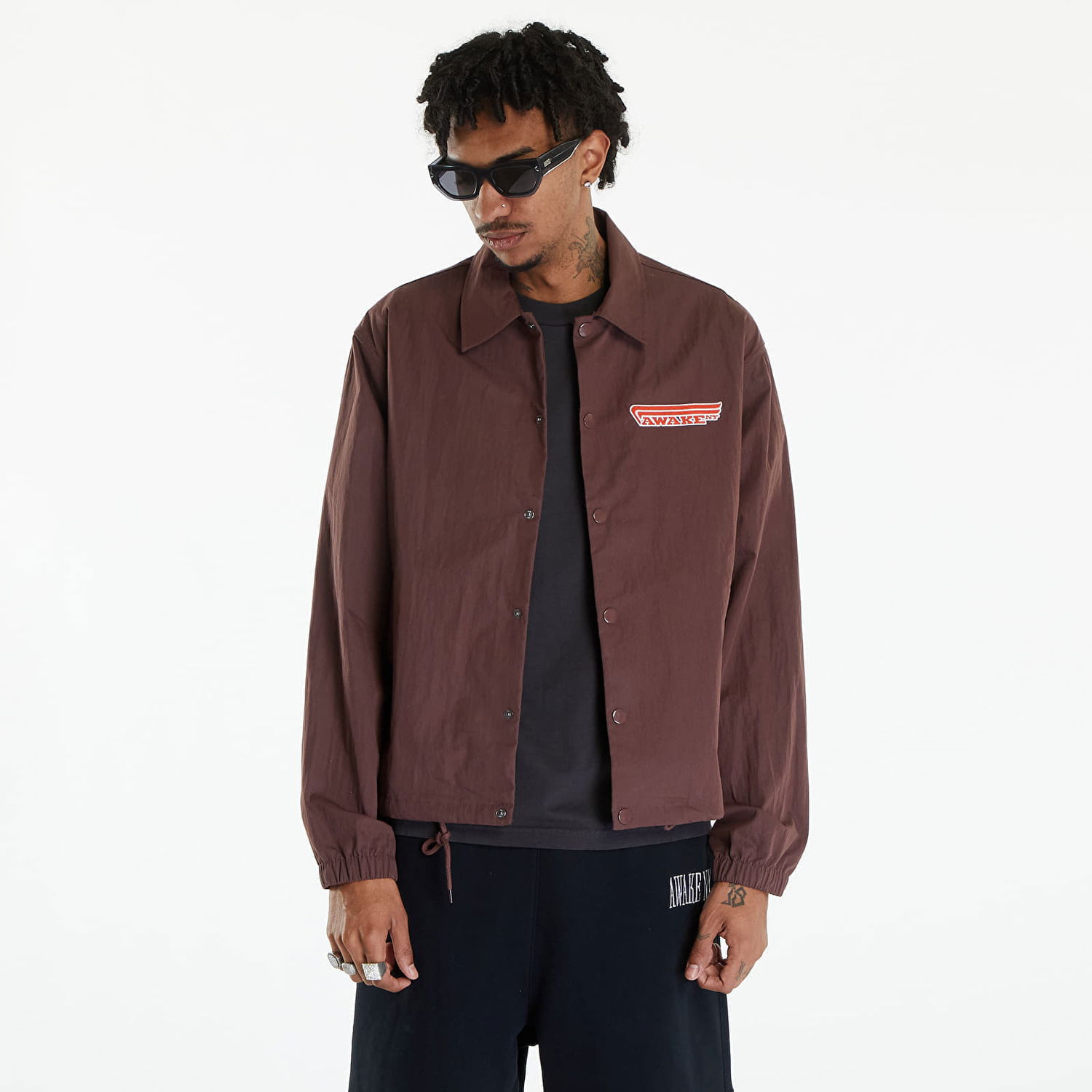 Яке Awake NY 4 Wheeler Coaches Jacket Brown Кафяво | AWK-SP24-OT009-BRN, 0