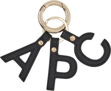Ключодържатели A.P.C. A.P.C. Lettres 'A.P.C.' Leather Keychain Черно | PXAWV-F63656, 0