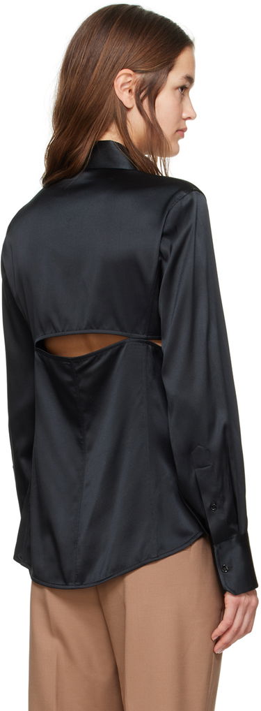 Риза Helmut Lang Slash Satin Shirt Черно | N10HW507, 2