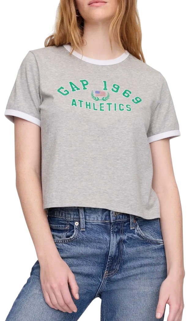 Ringer Crop T-Shirt 1969 ATHLETICS