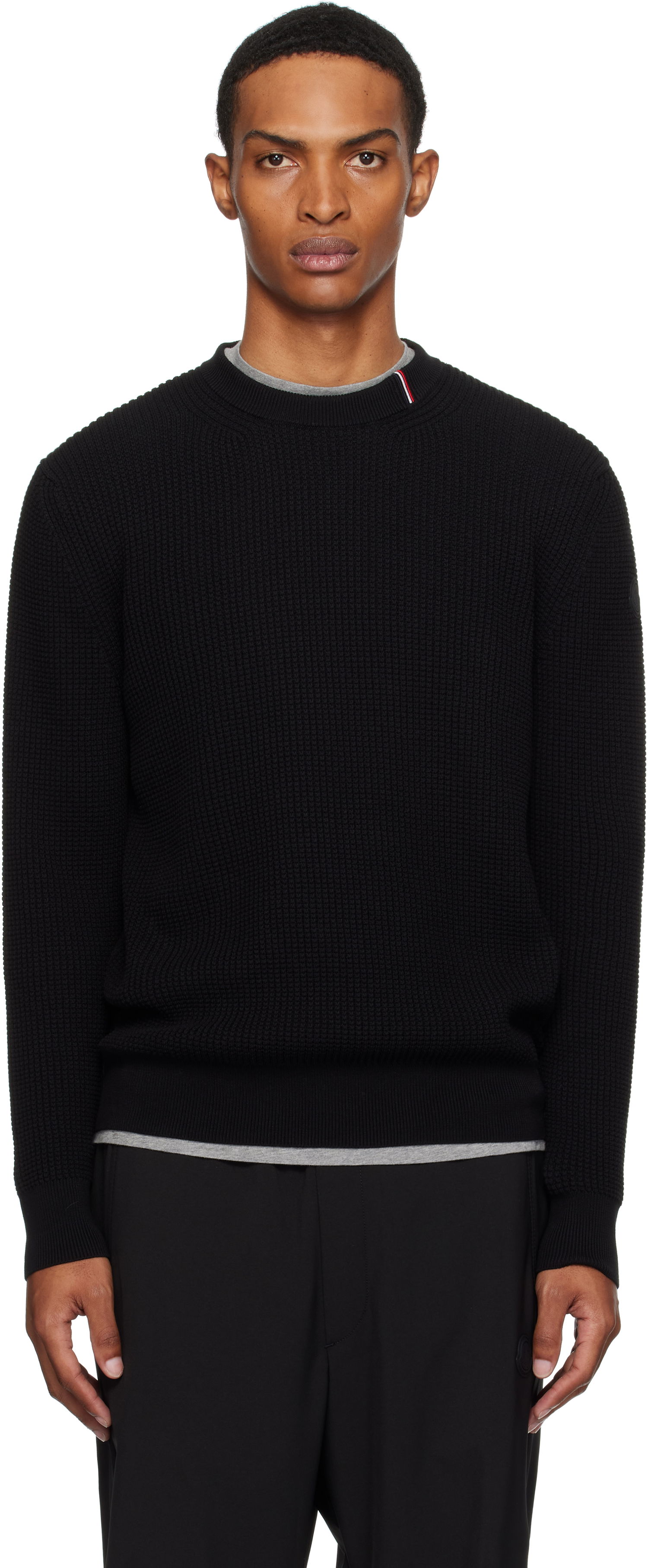 Пуловер Moncler Moncler Crew Neck Sweater Черно | K20919C00011M1367, 0