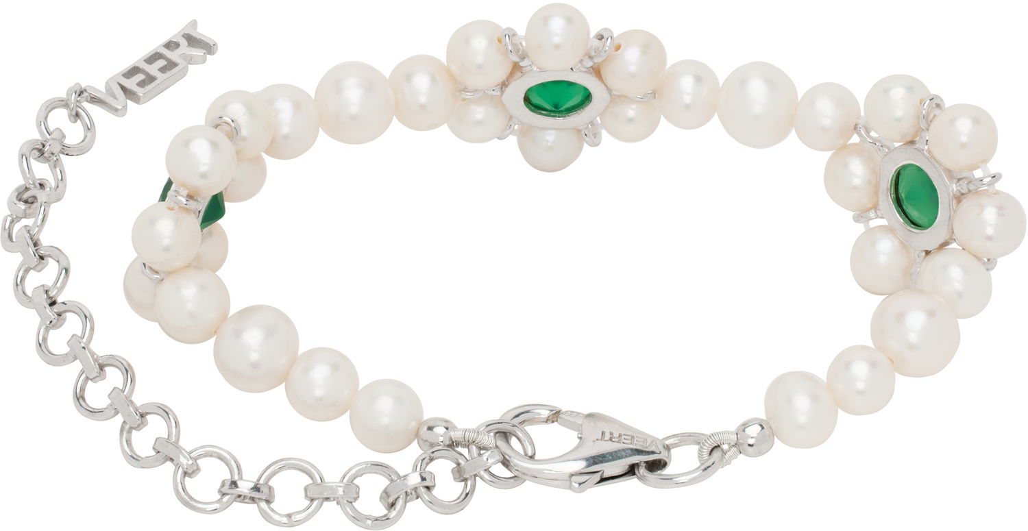 Гривна VEERT Trio Flower Pearl Bracelet Металик | JLG0016-WG, 1