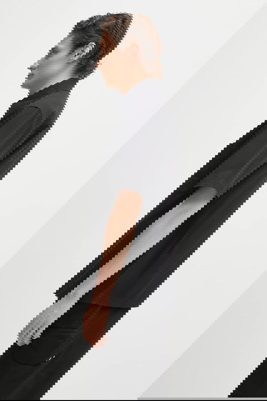 Риза AXEL ARIGATO Stitch Embroidered Relaxed Fit Short-Sleeve Shirt with Classic Collar Черно | A3050001, 1