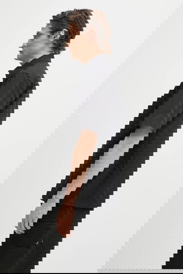 Риза AXEL ARIGATO Stitch Embroidered Relaxed Fit Short-Sleeve Shirt with Classic Collar Черно | A3050001, 1