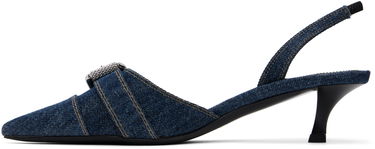 Кецове и обувки Givenchy Givenchy Voyou Slingback Heels Синьо | BE308XE259401, 2