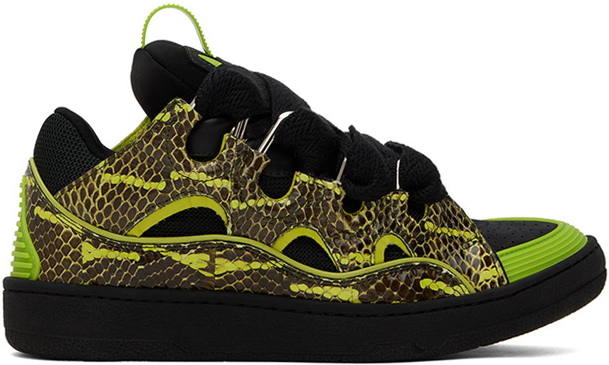Кецове и обувки LANVIN Green & Black Curb Sneakers Зелено | FM-SKRK11-MAGR-P24, 0