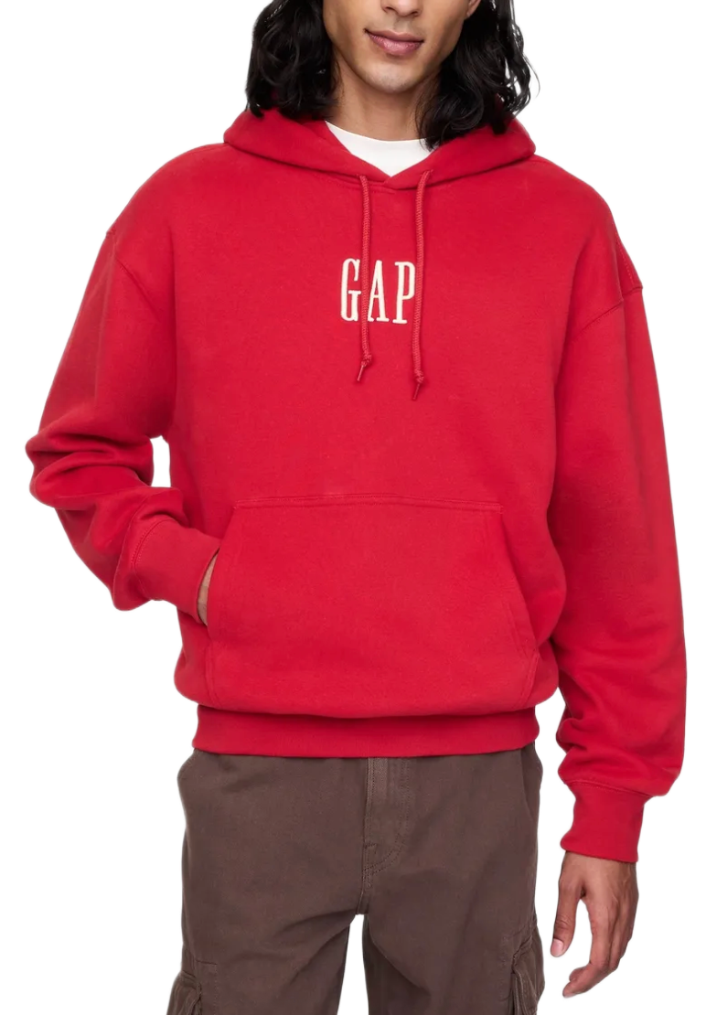 Суитчър GAP Pullover Hoodie with Logo Червено | 648023-02, 0