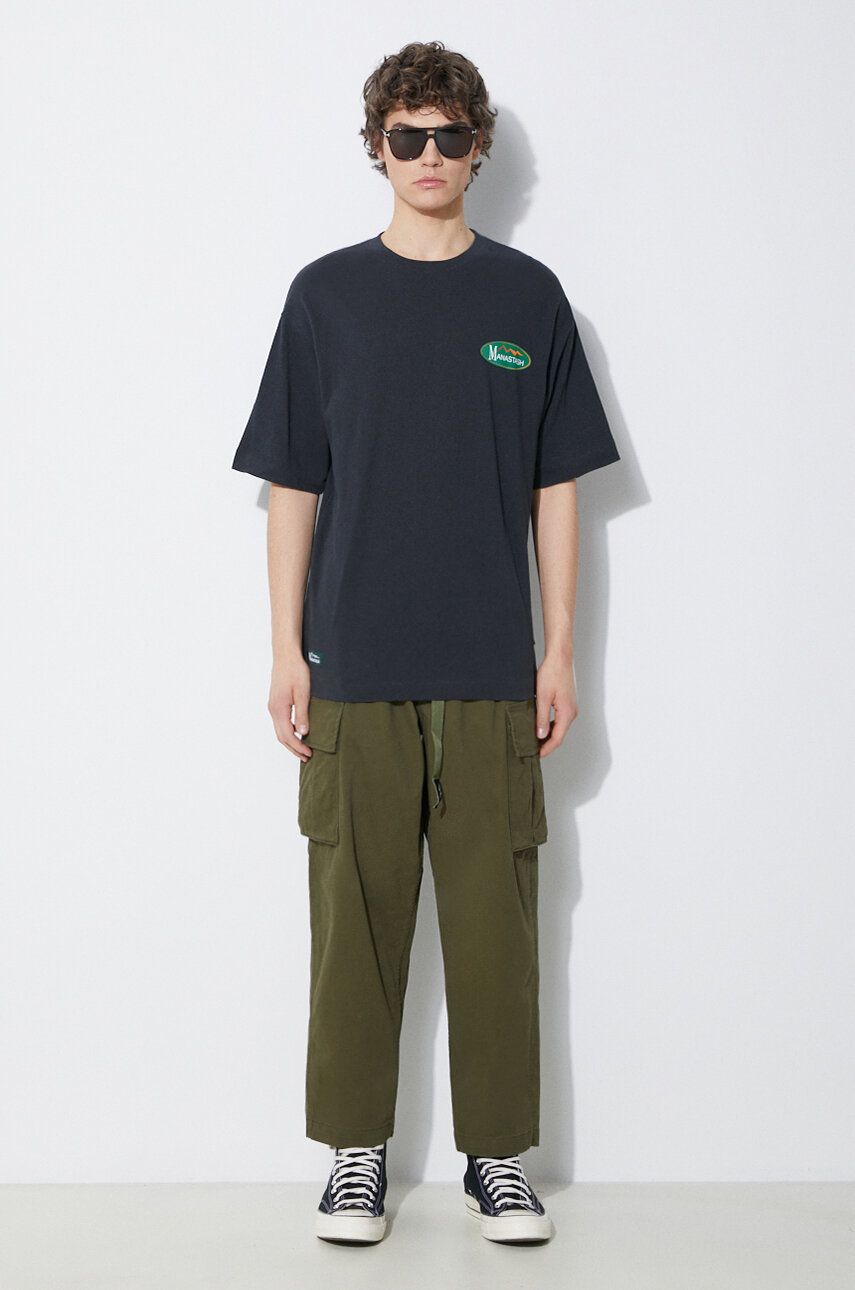 Тениска Manastash Manastash Hemp Original Logo T-Shirt Черно | 7924134002, 1