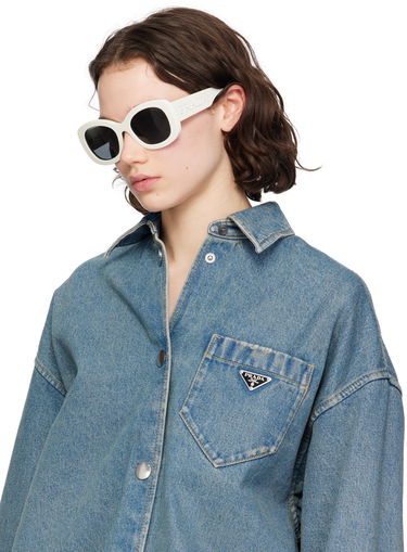 Слънчеви очила Prada Round Sunglasses Бяло | 0PR A13S 8056262000779, 3