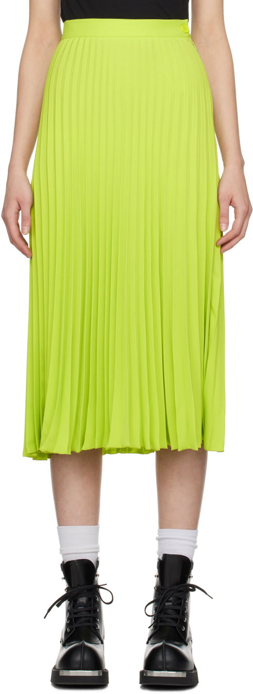 Пола Maison Margiela MM6 Pleated Midi Skirt Зелено | S52MA0194 S43455, 0