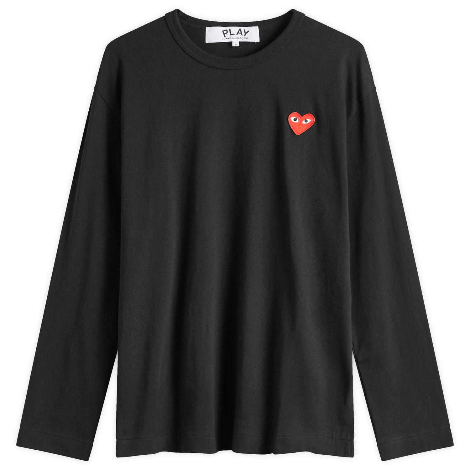 Тениска Comme des Garçons Long Sleeve Logo T-Shirt Black/Red Черно | AX-T118-051-1, 0