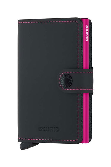 Портфейл Secrid Wallet Черно | MM.Black.Fuchsia, 0