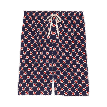Къси панталони Gucci GG Hexagon Silk Crepe Shorts Бургунди | 654859 ZAF9W 4759, 0